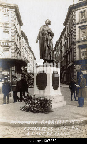 Monumento a Gabrielle Petit, Bruxelles, Belgio Foto Stock