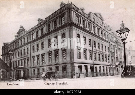 Il Charing Cross Hospital, Agar Street, vicino a The Strand, Londra (ora Charing Cross, Stazione di polizia). Data: circa 1910 Foto Stock