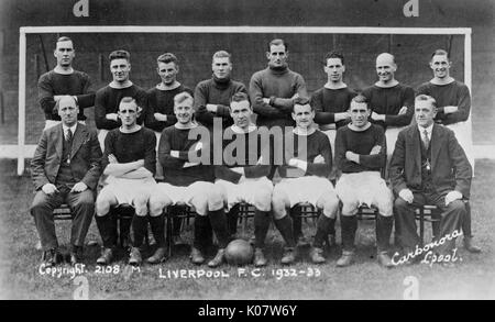 Liverpool FC football team, 1932-1933 stagione. Data: 1932-1933 Foto Stock