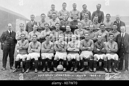 Squadra di calcio Liverpool FC 1924-1925 Foto Stock