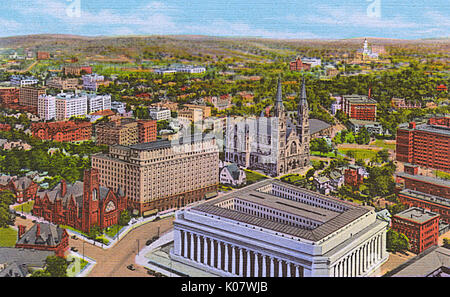 Pittsburgh, Pennsylvania, Stati Uniti - Bird's Eye guardando verso est Foto Stock