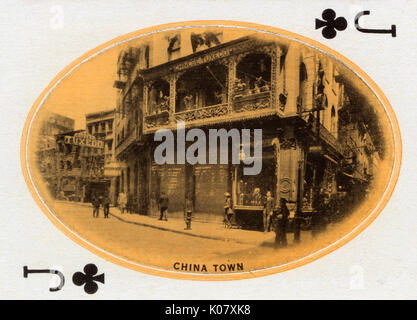 New York City - carta da gioco - Chinatown - Jack of Clubs Foto Stock