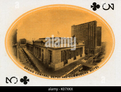 New York City - carta da gioco - Grand Central Depot Foto Stock