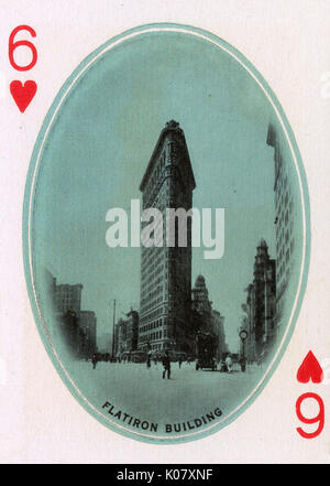 New York City - carta da gioco - Flatiron Building Foto Stock
