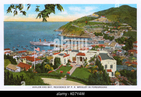 Avalon and Bay, isola di Santa Catalina, California, Stati Uniti Foto Stock