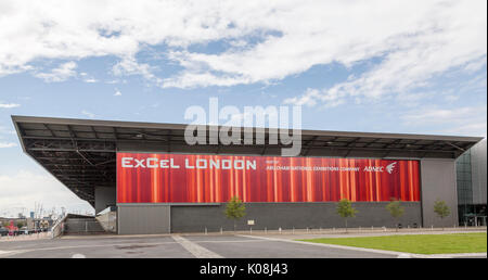 Londra, Regno Unito, 5 Agosto 2017: Centro esposizioni di ExCel nella Londra Dockland. Foto Stock