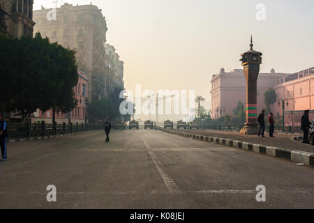 Strade e panorama del Cairo e la zona circostante dopo la rivoluzione della Fratellanza musulmana, Egitto Foto Stock