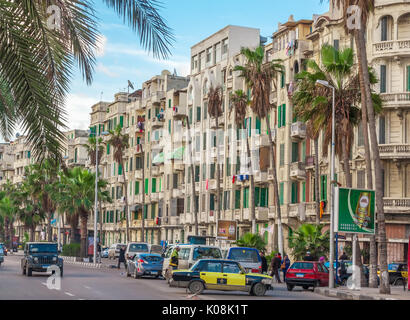 Il centro della città nella città di Alessandria sul Mediterraneo in Egitto in nord africa Foto Stock