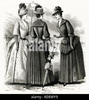 Abbigliamento da mare donna 1886 Foto Stock