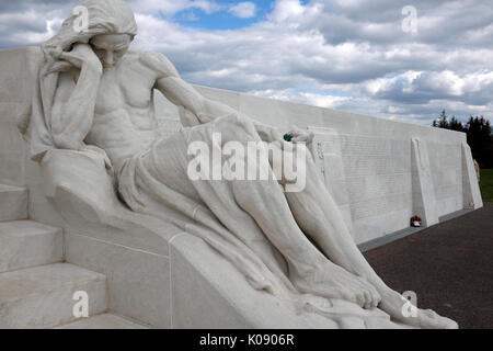 Dettaglio del Canadian National vimy memorial, vimy ridge, Francia Foto Stock