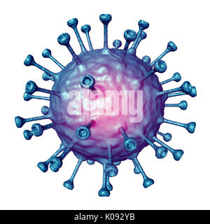 Cellule linfocitarie nozione come un sistema immunitario cella che rappresenta il controllo del cancro mediante immunologia o immunoterapia come un oncology. Foto Stock