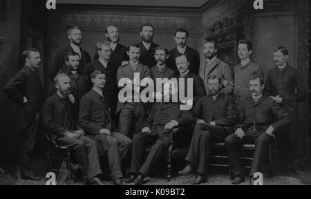 Foto dei membri del seminario teutonico, un gruppo presso la Johns Hopkins University che ha incontrato diverse volte la settimana sotto la direzione del dr. Legno durante l'anno 1890-1891, si sono concentrati sulla moderna letteratura tedesca e medio alto tedesco, 1890. Foto Stock