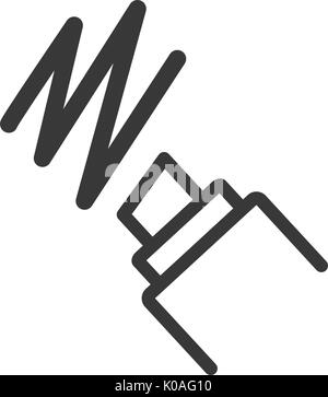 Stationery Office strumento Icona di linea Illustrazione Vettoriale