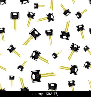 Tasti metallici isolati Illustrazione Vettoriale