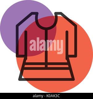 Ufficio vettore uniforme icona contrassegno di colore Illustrazione Vettoriale