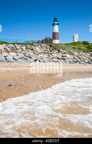 Montauk Point lighthouse, Long Island Foto Stock