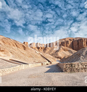 Immagine della valle dei re di Luxor in Egitto. Foto Stock