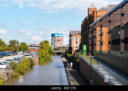 Shropshire Union Canal nel centro di Chester Foto Stock