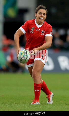 Canada Amanda Thornborough durante la Coppa del mondo femminile 2017, quinto posto semi finale alla Queen's University di Belfast. PREMERE ASSOCIAZIONE foto. Data immagine: Martedì 22 agosto 2017. Il credito fotografico dovrebbe essere: Donall Farmer/PA Wire. . Foto Stock