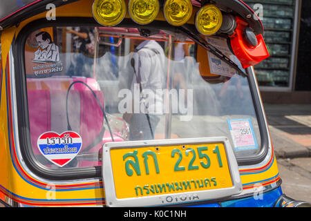 Close up di Bangkok di tuk-tuk Foto Stock