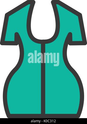 Office uniforme icona vettore cartoon Illustrazione Vettoriale