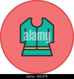 Ufficio vettore uniforme pulsante a icona Illustrazione Vettoriale