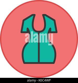 Ufficio vettore uniforme pulsante a icona Illustrazione Vettoriale