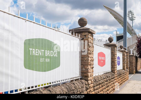 Trent Bridge Cricket Ground, Nottinghamshire County Cricket Club, West Bridgford, Nottinghamshire, England, Regno Unito Foto Stock