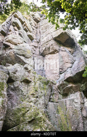 Central Groove presso il Dewerstone sul Dartmoor National Park, Devon, Regno Unito. Foto Stock