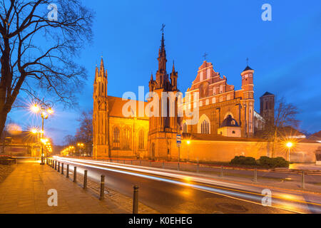 Saint Anne chiesa di Vilnius, Lituania. Foto Stock