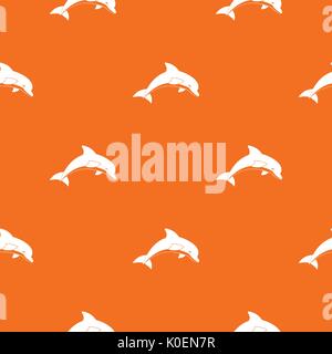 Jumping dolphin pattern seamless Illustrazione Vettoriale