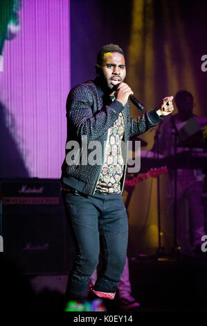 Palafrugell, Spagna. 22 Agosto, 2017. Jason Derulo esegue sul palco durante il Cap Roig Festival presso Calella de Palafrugell. Credito: Pablo Guillen/Alamy Live News Foto Stock