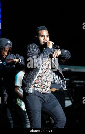 Palafrugell, Spagna. 22 Agosto, 2017. Jason Derulo esegue sul palco durante il Cap Roig Festival presso Calella de Palafrugell. Credito: Pablo Guillen/Alamy Live News Foto Stock