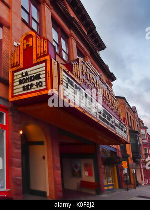 Hamilton, New York, Stati Uniti. Agosto 12, 2017. Vista del centro di Hamilton, New York, una piccola città nella contea di Madison, e la casa della Colgate University, Foto Stock