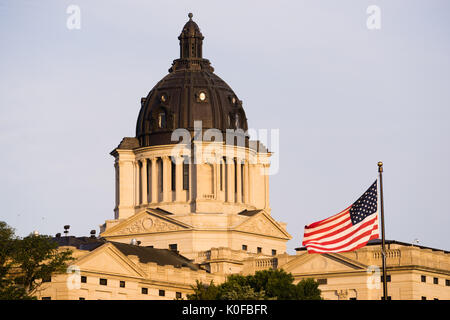 Alba illumina la cupola del Campidoglio in pierre, SD Foto Stock