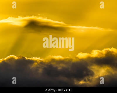 Tramonto a Lanai con vista da Maui Hawaii Foto Stock