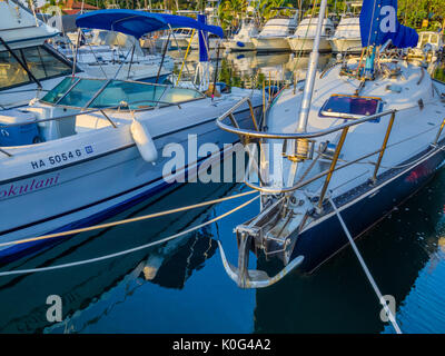 Lahaina marina a Maui Hawaii Foto Stock