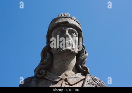 Santuario di Bom Jesus de Matosinhos (Patrimonio Mondiale dell'UNESCO), e i Profeti sculture di Aleijadinho - Congonhas, Minas Gerais, Brasile Foto Stock