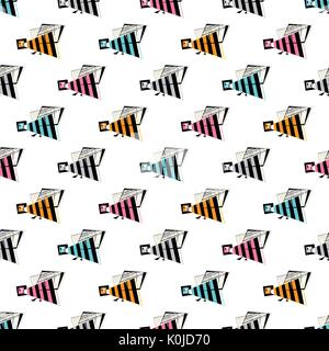 Api seamless pattern. Abstract honeybee sfondo vettoriale. Texture divertenti per la carta da parati, confezionamento, disegno tessile texture di superficie, tessuto. Illustrazione Vettoriale