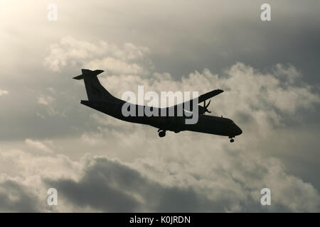 CHIANG MAI , della Thailandia - 17 giugno 2007: HS-PGB ATR72-200 delle vie aeree di Bangkok. Volo per l'aeroporto di Chiangmai e Bangkok. Foto Stock