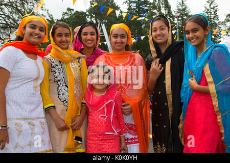 La religione sikh teens, Sikh parata del giorno, Salem, Oregon Foto Stock