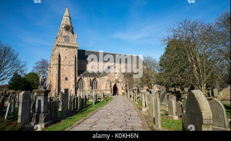 Ingresso anteriore per St Machar's Cathedral di Aberdeen, Scozia Foto Stock