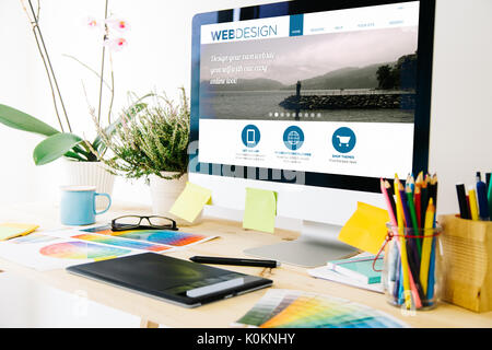 Web design studio Foto Stock