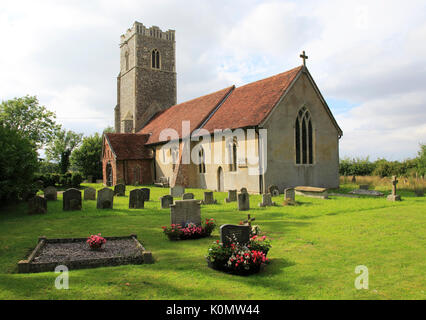 Chiesa di Sant'Andrea, Monewden, Suffolk, Inghilterra, Regno Unito Foto Stock