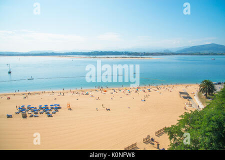 La Spiaggia di Magdalena. Santander, Spagna. Foto Stock