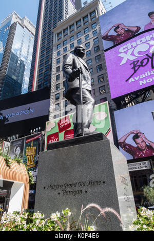 George Cohan Statua in Times Square NYC Foto Stock