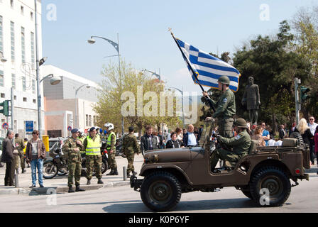 Salonicco, Grecia. Il 25 marzo, festa nazionale (1821 la liberazione dall'impero turk ) Foto Stock