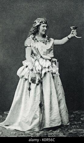 Wagner 's opera "Tristan und Isolde' con Malvina (orig. Garrigues) von Carolsfeld (1832-1904). Ha creato il ruolo di Isotta a Monaco di Baviera il Teatro di Corte il 10 giugno 1865 di fronte a suo marito. Compositore tedesco & autore, 22 maggio 1813 - 13 febbraio 1883. Foto Stock