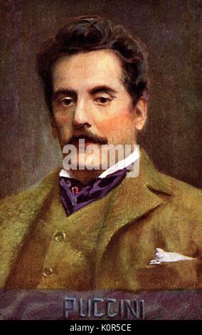 Giacomo Puccini ritratto. Compositore italiano: 22 dicembre 1858 - 29 novembre 1924. Foto Stock