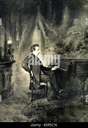 Nikolai Rubinstein al pianoforte. Il russo pianista e pedagogo. Fratello di Anton, 1835-1881 Foto Stock